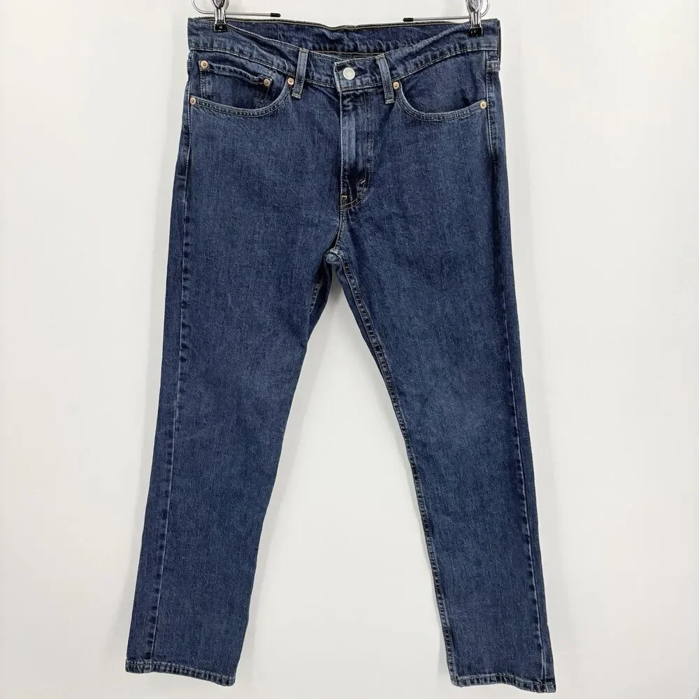 Levi's 511 Jeans Mens Size 34x30 Medium Blue Wash Denim Straight Leg Basic Norm
